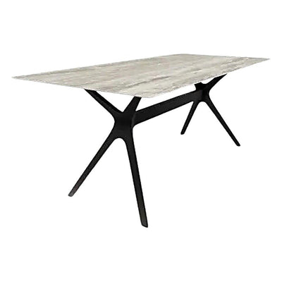 Base y Cubierta Comercial al Aire Libre Rectangular - RESOL VELA L 200 X 90 HPL - Varios Colores - Tecnología Asistida Gas con Protección UV y Enlazadas - 04117 - Resol - NOGAL BEAT - Mesa de Terraza
