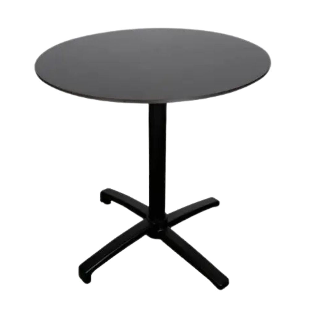 BASE Y CUBIERTA RESOL FALL 80 DIA HPL | Pie de Mesa con Cubierta HPL para Restaurante | 70 cm | Estructura Aluminio Pintado | Interior + Exterior - 05056 - Resol - NOGAL BEAT - Mesas
