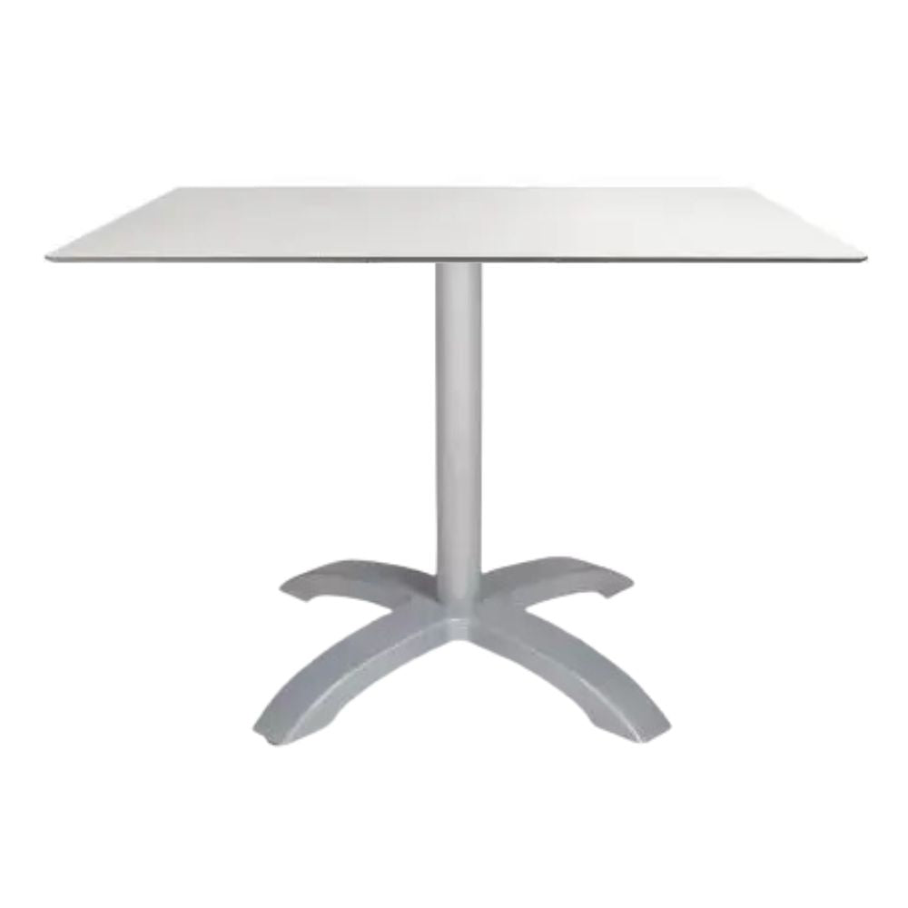BASE Y CUBIERTA RESOL MAX 60 X 60 WE | Pie de Mesa con Cubierta WE para Restaurante | 71 cm | Tubo de Aluminio | Interior + Exterior - 66854 - Resol - NOGAL BEAT - Mesas
