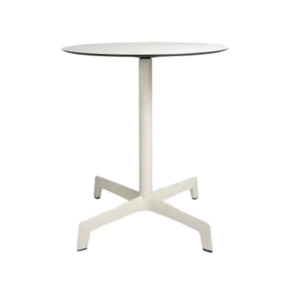BASE Y CUBIERTA RESOL SPUTNIK 60 DIA HPL | Pie de Mesa con Cubierta HPL para Restaurante | 71.5 cm | Aluminio Anodizado | Protección Rayos UV | Interior + Exterior - 03203 - Resol - NOGAL BEAT - Mesas