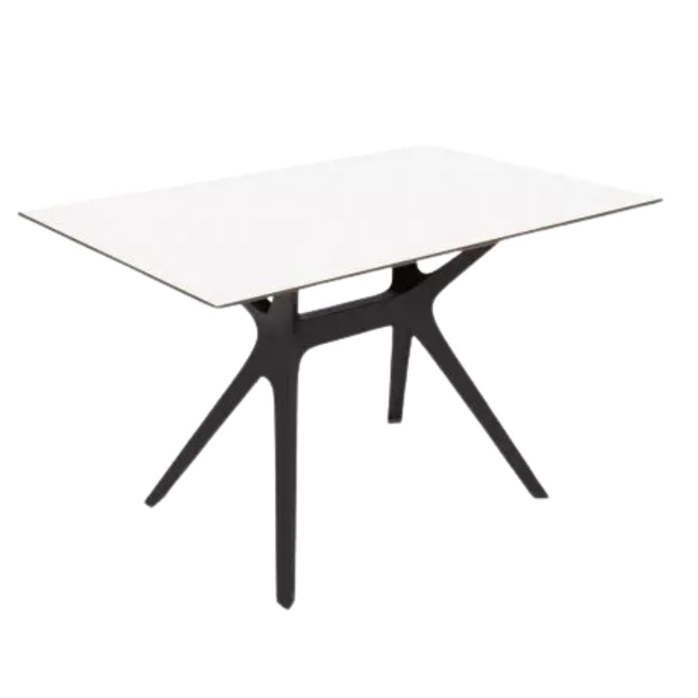 BASE Y CUBIERTA RESOL VELA M 120 X 80 HPL | Pie de Mesa con Cubierta HPL para Restaurante | 72.5 cm | Fibra de Vidrio con PP | Protección UV | Interior + Exterior - 03094 - Resol - NOGAL BEAT - Mesas