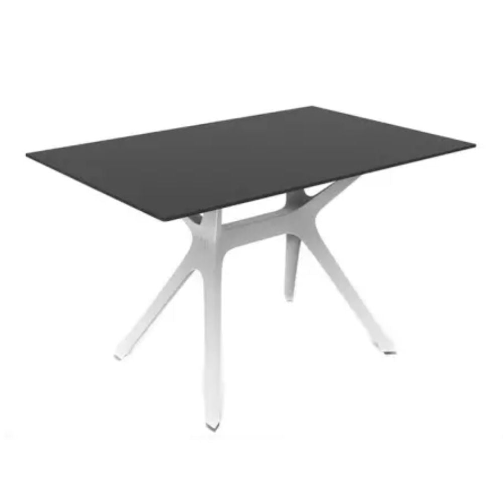 BASE Y CUBIERTA RESOL VELA M 120 X 80 HPL | Pie de Mesa con Cubierta HPL para Restaurante | 72.5 cm | Fibra de Vidrio con PP | Protección UV | Interior + Exterior - 03101 - Resol - NOGAL BEAT - Mesas