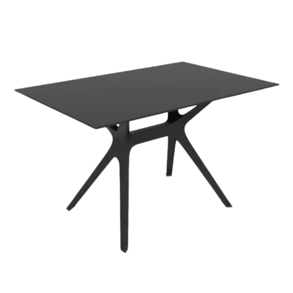 BASE Y CUBIERTA RESOL VELA M 120 X 80 HPL | Pie de Mesa con Cubierta HPL para Restaurante | 72.5 cm | Fibra de Vidrio con PP | Protección UV | Interior + Exterior - 03095 - Resol - NOGAL BEAT - Mesas