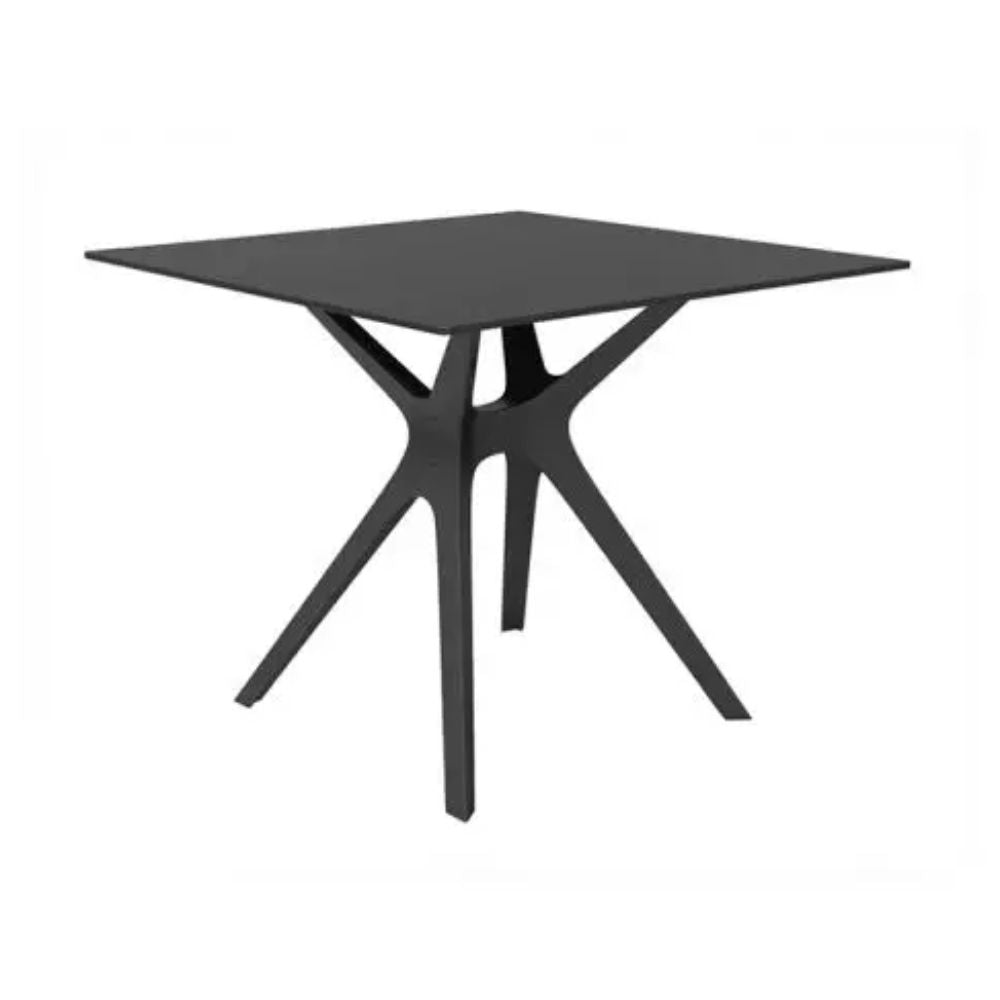 BASE Y CUBIERTA RESOL VELA S 80 X 80 HPL | Pie de Mesa con Cubierta HPL para Restaurante | 72.5 cm | Fibra de Vidrio con PP | Protección UV | Interior + Exterior - 03071 - Resol - NOGAL BEAT - Mesas