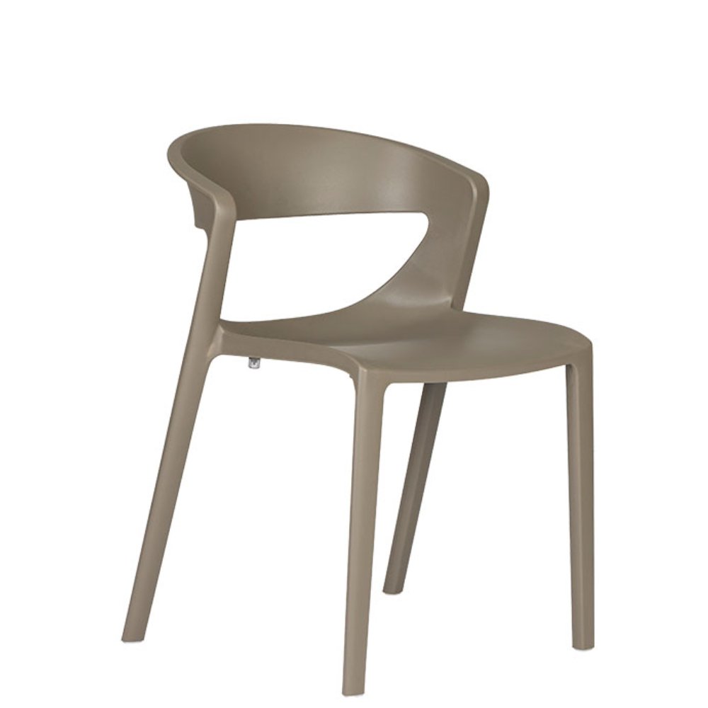BRATTI KICCA ONE | Silla Resistente Rayos UV Terraza Cafetería | Polipropileno | Varios Colores | Interior + Exterior - KICCA ONE Crema - Bratti - NOGAL BEAT -