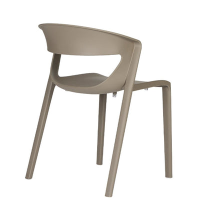 BRATTI KICCA ONE | Silla Resistente Rayos UV Terraza Cafetería | Polipropileno | Varios Colores | Interior + Exterior - KICCA ONE Crema - Bratti - NOGAL BEAT -