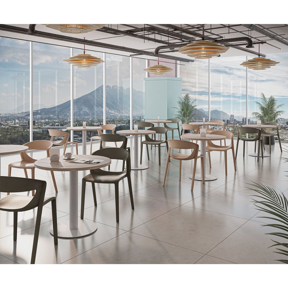 BRATTI KICCA ONE | Silla Resistente Rayos UV Terraza Cafetería | Polipropileno | Varios Colores | Interior + Exterior - KICCA ONE Crema - Bratti - NOGAL BEAT -