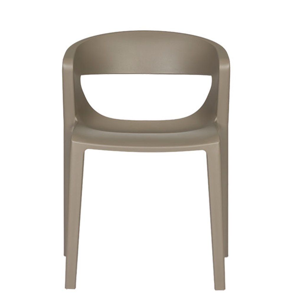 BRATTI KICCA ONE | Silla Resistente Rayos UV Terraza Cafetería | Polipropileno | Varios Colores | Interior + Exterior - KICCA ONE Crema - Bratti - NOGAL BEAT -