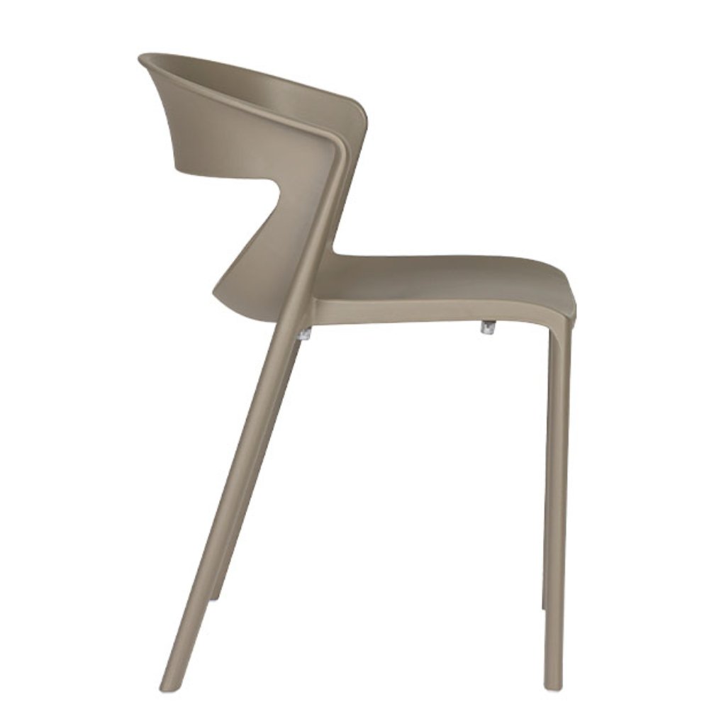 BRATTI KICCA ONE | Silla Resistente Rayos UV Terraza Cafetería | Polipropileno | Varios Colores | Interior + Exterior - KICCA ONE Crema - Bratti - NOGAL BEAT -