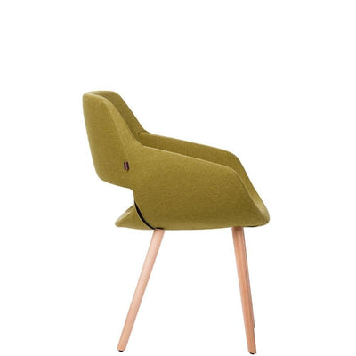 Bratti Silla Flok Fl05 Visita Poliuretano Flexible Inyectado Base Madera Interior - FL05-G1 - Bratti - NOGAL BEAT - Sillas