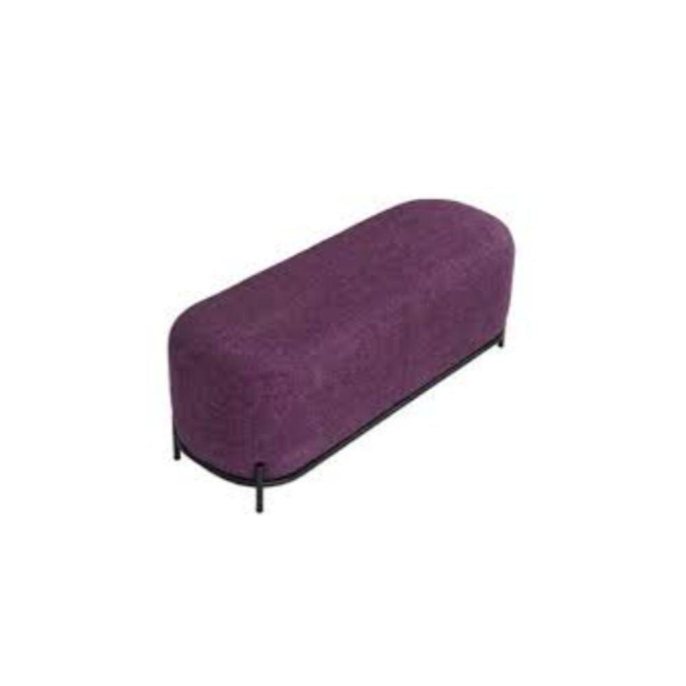 Taburete Techno Wave Puf Grande tapizado en hule espuma con estructura metálica para interior
