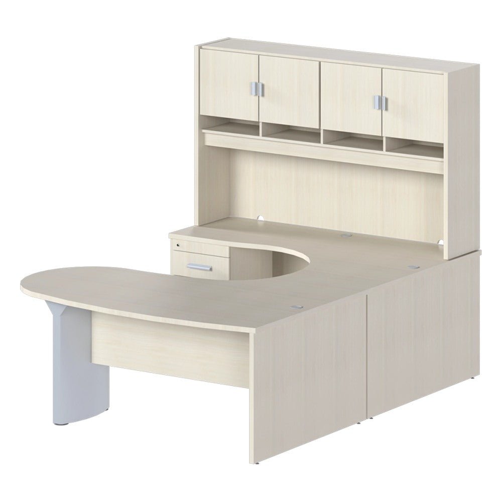 Conjunto Ejecutivo para Oficina Privada - GEBESA PRIME - Frente 180 cm - Izquierda - GBR120L - GEBESA - NOGAL BEAT - Escritorio de Oficina