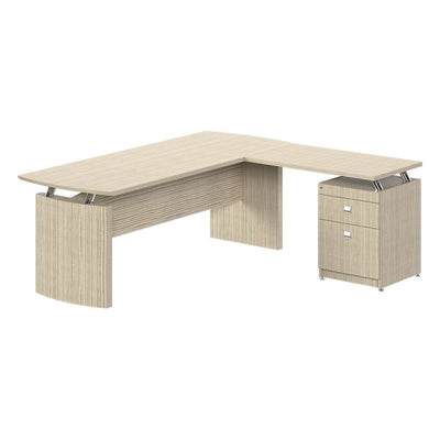 Conjunto Operativo para Área Administrativa - GEBESA CONTEMPO - Frente 200 cm - Cubierta de Chapa de Madera - GCC140 - GEBESA - NOGAL BEAT - Escritorio de Oficina