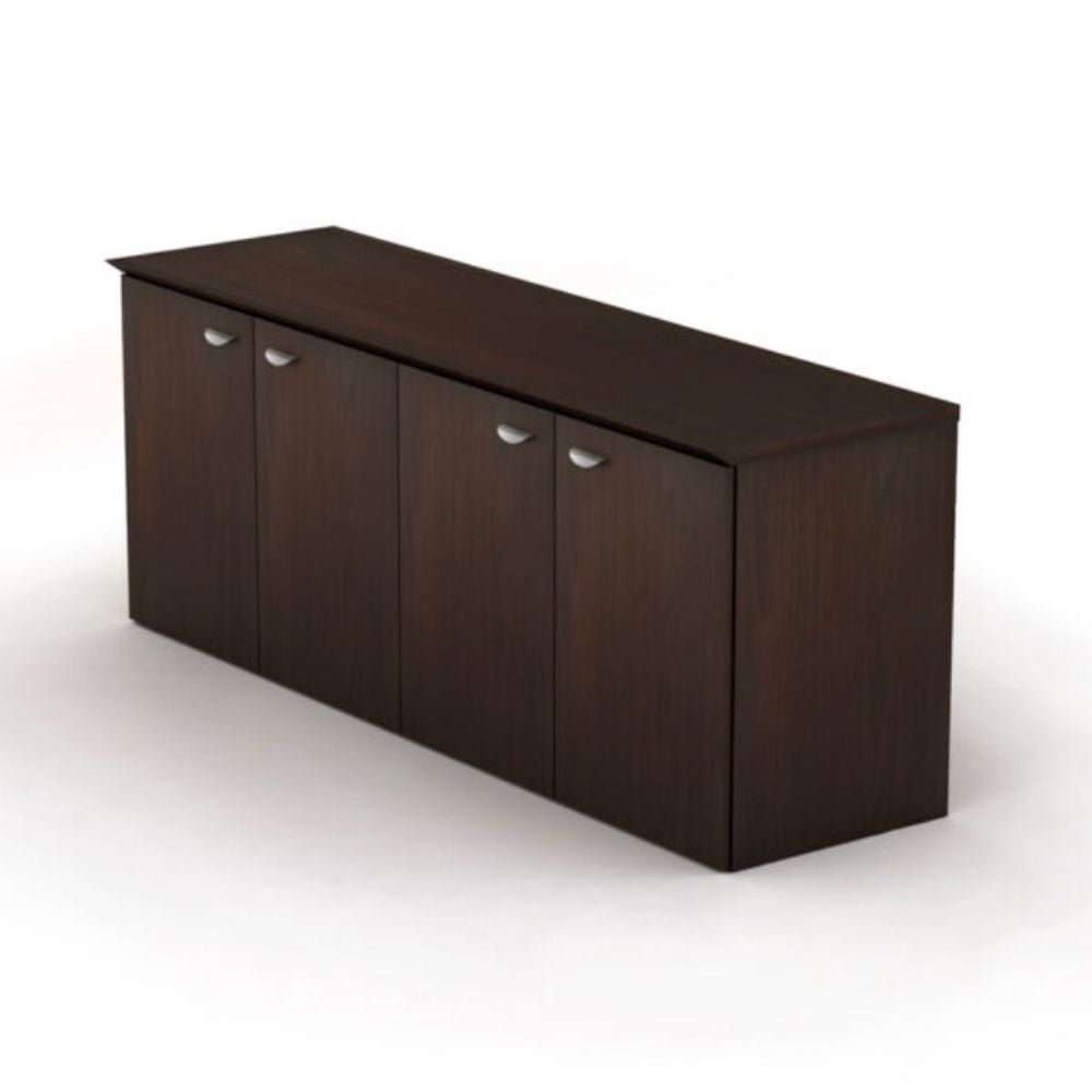 Credenza Ofik Filo 759 en MDF, aluminio y madera con 4 puertas