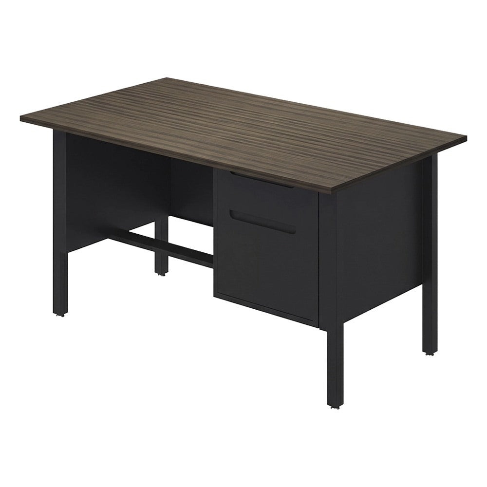 Escritorio 2 Gavetas para Área Administrativa - GEBESA NOVA - Frente 150 cm - Mano Izquierda - GAN210150L - GEBESA - NOGAL BEAT - Escritorio de Oficina