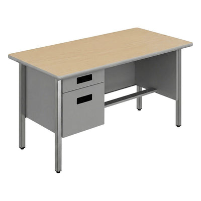 Escritorio 2 Gavetas para Oficina - GEBESA CONCORD - Frente 120 cm - Mano Izquierda - GAO210120L - GEBESA - NOGAL BEAT - Escritorio de Oficina