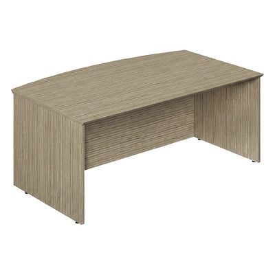 Escritorio Curvo con Faldón a Piso para Oficina Ejecutiva - GEBESA FILO - Frente 182 cm - Cubierta de MDF y Base de Aglomerado - GCF225180CN - GEBESA - NOGAL BEAT - Escritorio de Oficina