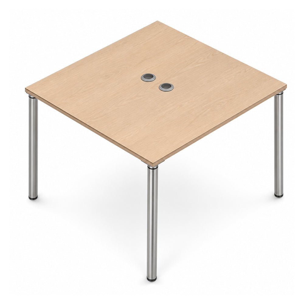 Escritorio de Oficina Bench 2 Usuarios - VERSA READY - Varios Colores - 140 × 100 cm - Cubierta Melamina 28mm o LPAP 28mm - RE-602 - VERSA - NOGAL BEAT - Escritorio de Oficina