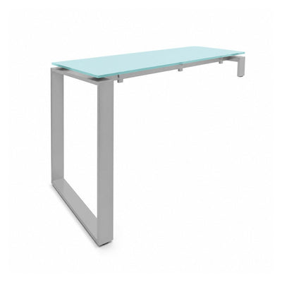 Escritorio de Oficina con 2 Patas para Montar - VERSA AXIO - Blanco/Gris - 160 × 75 cm - AO-158L - VERSA - NOGAL BEAT - Escritorio de Oficina