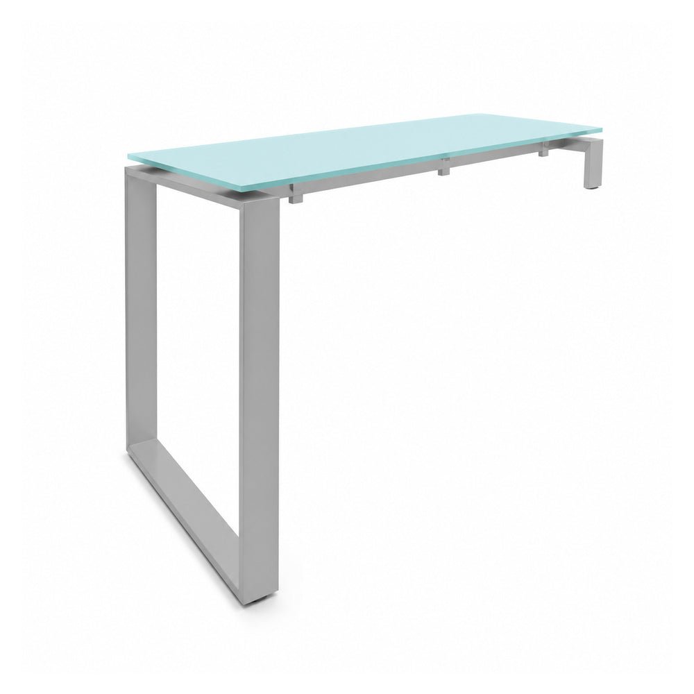 Escritorio de Oficina con 2 Patas para Montar - VERSA AXIO - Blanco/Gris - 180 × 75 cm - AO-162L - VERSA - NOGAL BEAT - Escritorio de Oficina