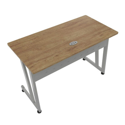 ESCRITORIO OFIK 231 | Escritorio Básico 103S | Regatón Nivelador | Melamina | Estructura Tubular | plástico | Lámina | Polipropileno | Interior - 231 - OFIK - NOGAL BEAT - Escritorio