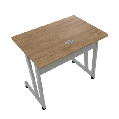 ESCRITORIO OFIK 239 | Escritorio Piccolo 123S | Estructura Tubular | Regatón Nivelador | Melamina | Interior - 239 - OFIK - NOGAL BEAT - Escritorio