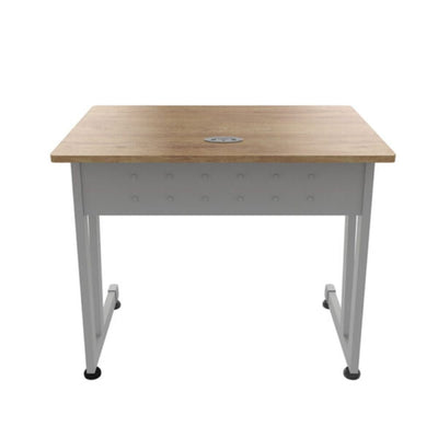 ESCRITORIO OFIK 239 | Escritorio Piccolo 123S | Estructura Tubular | Regatón Nivelador | Melamina | Interior - 239 - OFIK - NOGAL BEAT - Escritorio