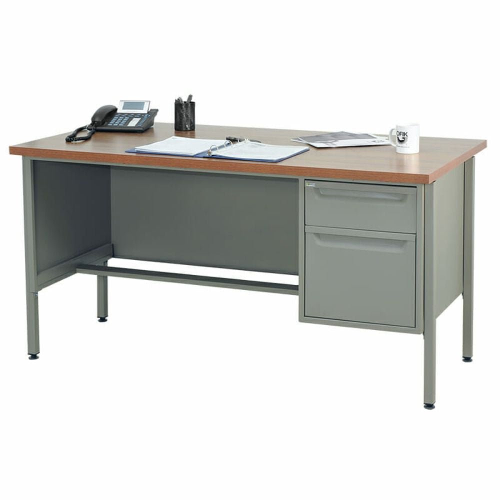 BAKAJI Escritorio Mesa De Trabajo Porta PC Ordenador Altura Regulable Mesa Sofá Con Tablero Y Estante Inferior De Madera MDF Estructura Metal Diseño Moderno 60 X 40 X 86 Cm (Nogal