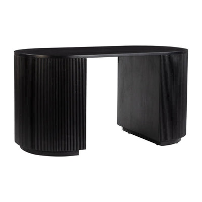 Escritorio para Coworking - ZUO BARNABY - Negro - Cubierta de Mango Macizo Laminado y Estructura de Mango Macizo - 111149 - Zuo - NOGAL BEAT - Escritorio de Oficina