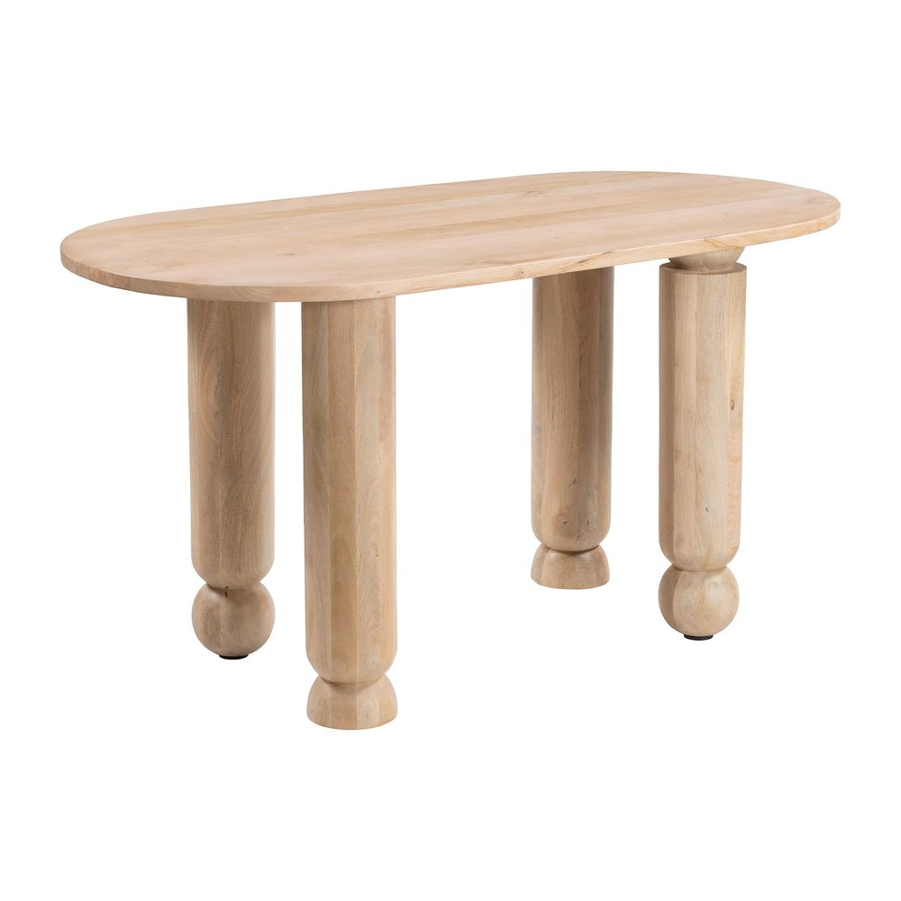 Escritorio para Oficina Ejecutiva - ZUO SONTERRA - Natural - Cubierta de Mango Macizo Laminado y Estructura de Mango Macizo - 111147 - Zuo - NOGAL BEAT - Escritorio de Oficina