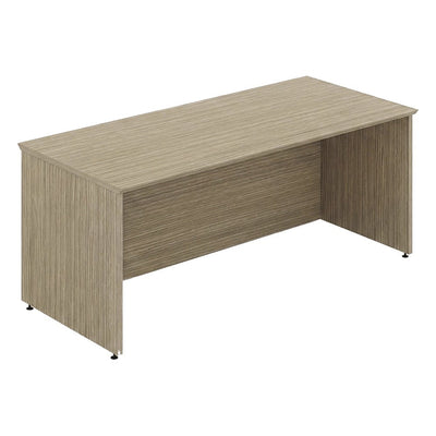 Escritorio Recto con Faldón a Piso para Despacho - GEBESA FILO - Frente 167 cm - Cubierta de MDF y Base de Aglomerado - GCF235167CN - GEBESA - NOGAL BEAT - Escritorio de Oficina