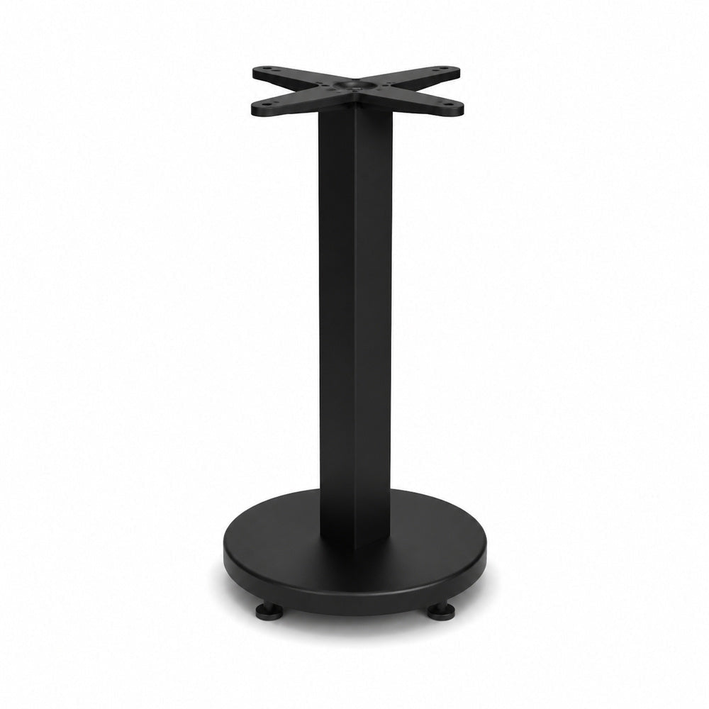 Estructura Baja para Mesa - VERSA STYLE BASE CHIANTI - Pedestal Base de Plato de Acero Fundido con Regatones Niveladores - AL-CI100 - VERSA - NOGAL BEAT - Estructura para Mesa