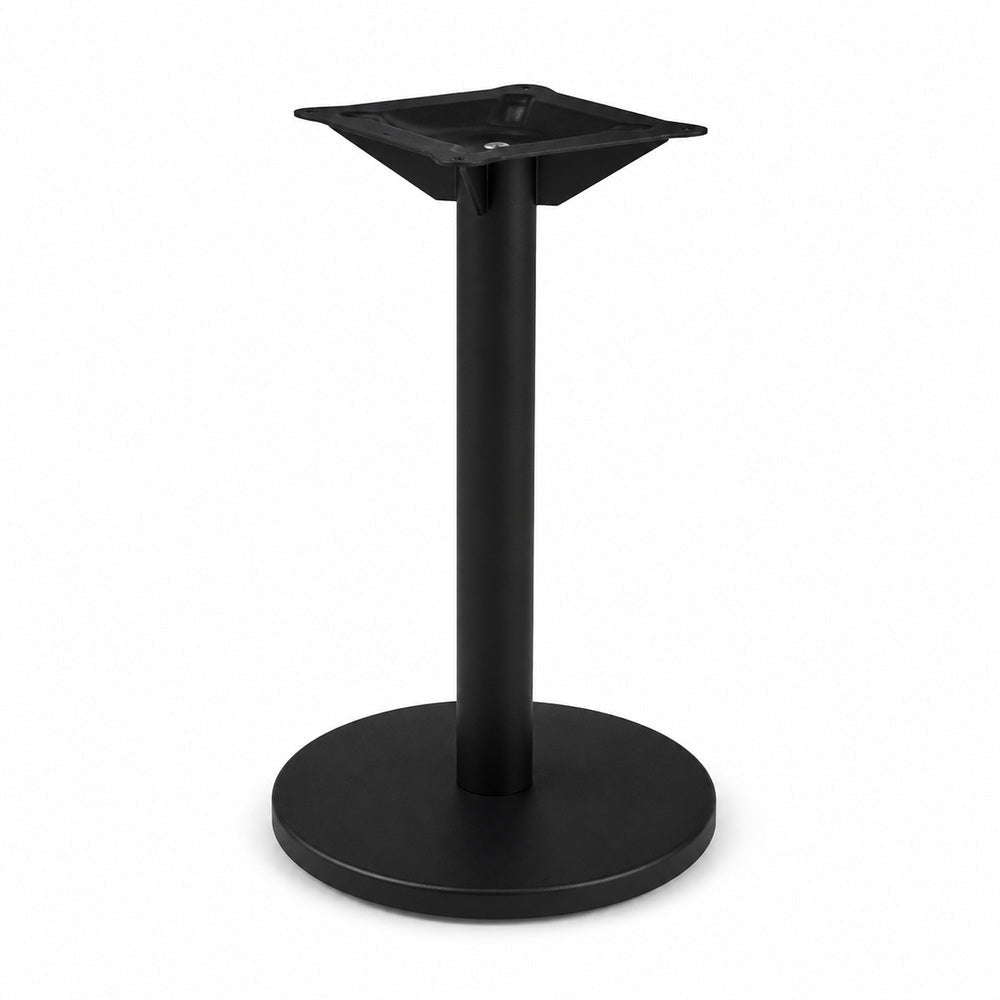 Estructura Baja para Mesa - VERSA STYLE BASE RIOJA - Pedestal Base de Plato de Acero - AL-RJ100 - VERSA - NOGAL BEAT - Estructura para Mesa