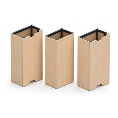 Estructura para Mesa de Juntas - GEBESA MESAS CONFIGURABLES - Kit de 2 Bases y Base Central - Cubiertas de 300 a 480 cm - GBJ822BP - GEBESA - NOGAL BEAT - Estructura para Mesa