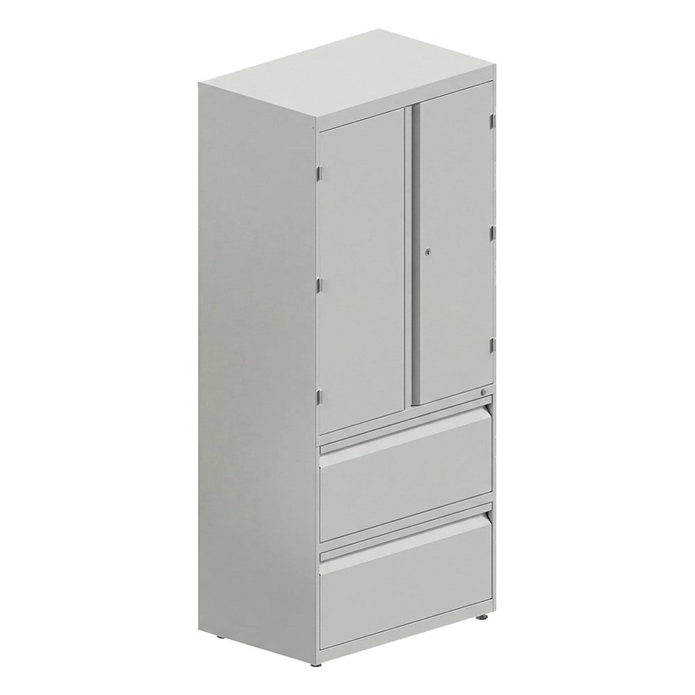 Gabinete con Cajones para Oficina - GEBESA ARKA - 2 Puertas y 2 Cajones - Frente 75 cm - GAG780075 - GEBESA - NOGAL BEAT - Archivero
