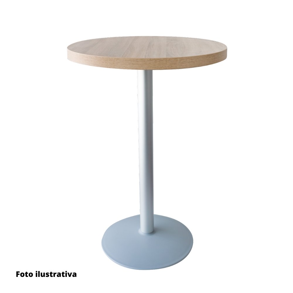 Labenze Base R2 Altura 110 cm Acero Pintado Columna Cilindrica Plato - 160-08450-BCO - Labenze - NOGAL BEAT -