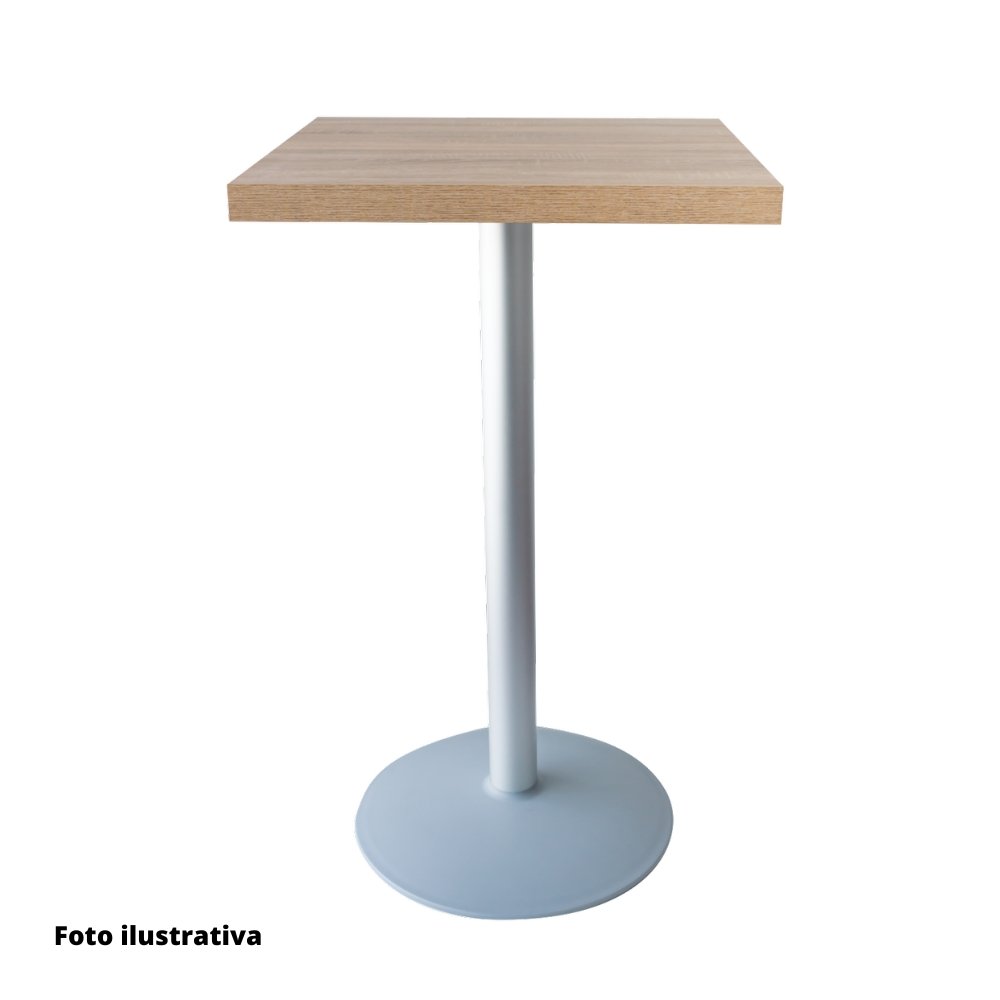 Labenze Base R2 Altura 110 cm Acero Pintado Columna Cilindrica Plato - 160-08450-BCO - Labenze - NOGAL BEAT -