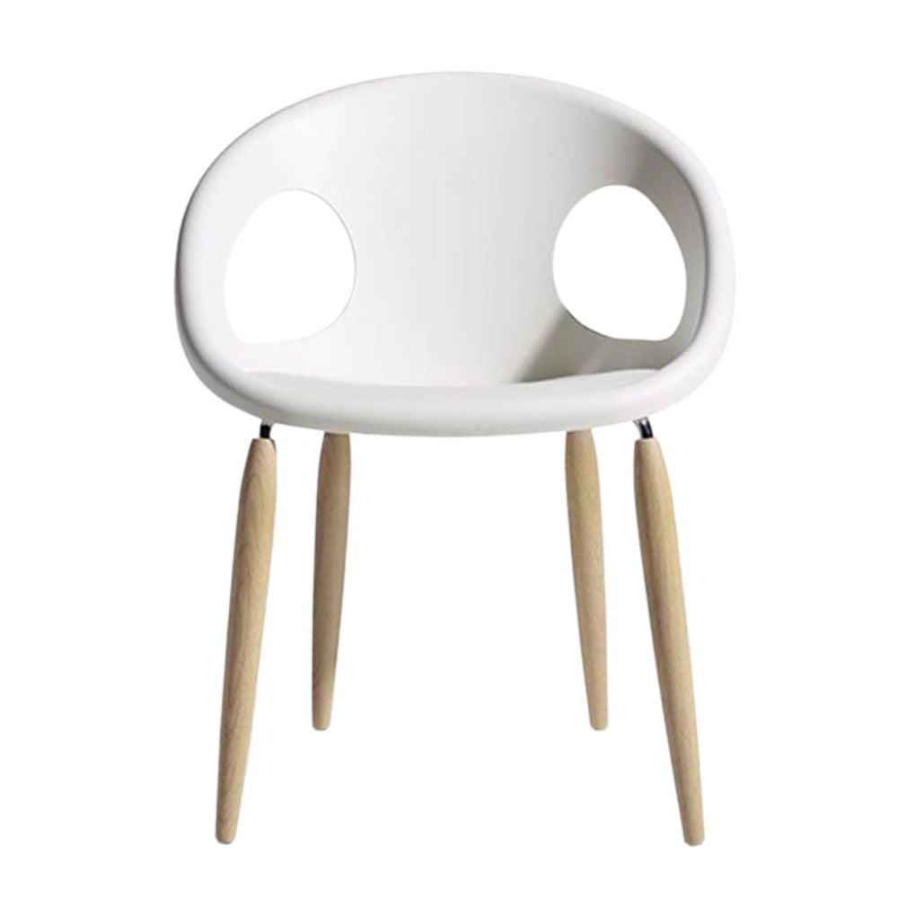 Labenze Silla Natural Drop 155-15500 Tecnopolimero Base 4 Puntas Madera - 155-15500 - Labenze - NOGAL BEAT - Sillas