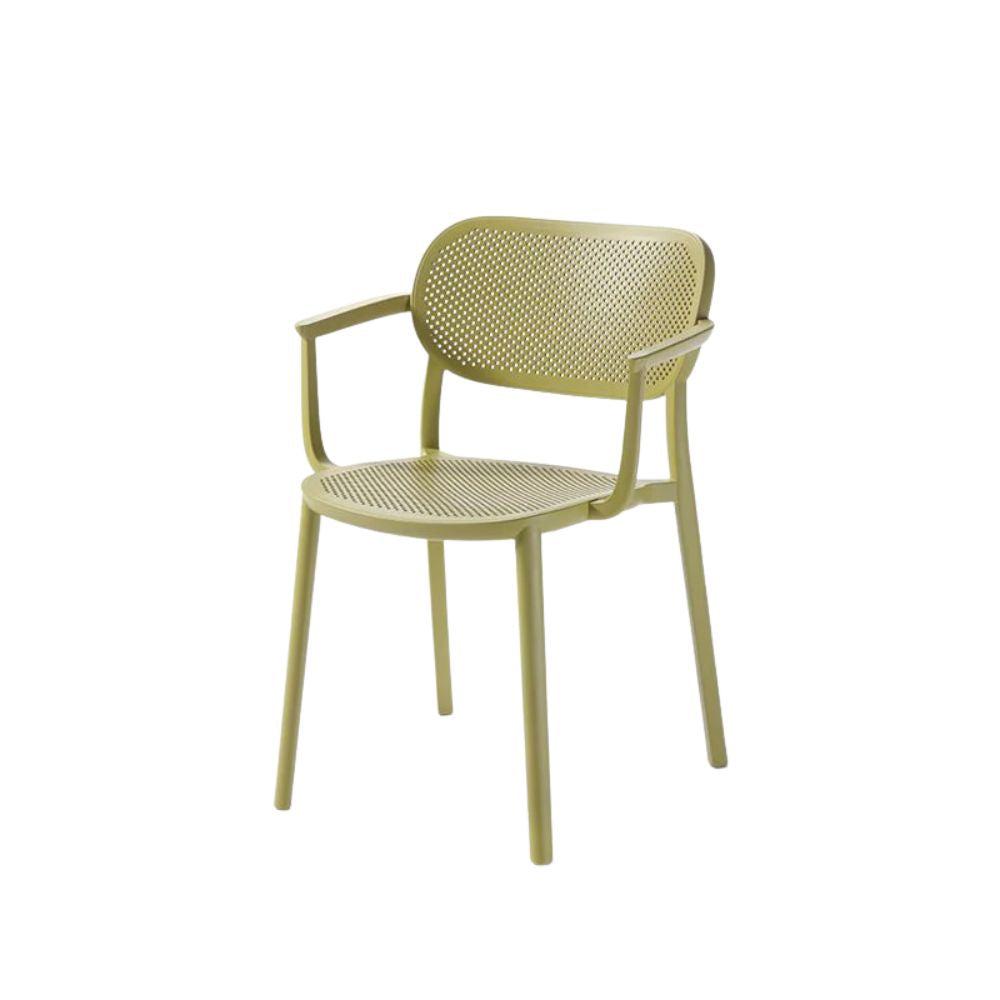 Labenze Silla Nuta Brazos 155-22550 Tecnopolimero Multiperforado Base 4 Puntas - 155-22550 - Labenze - NOGAL BEAT -
