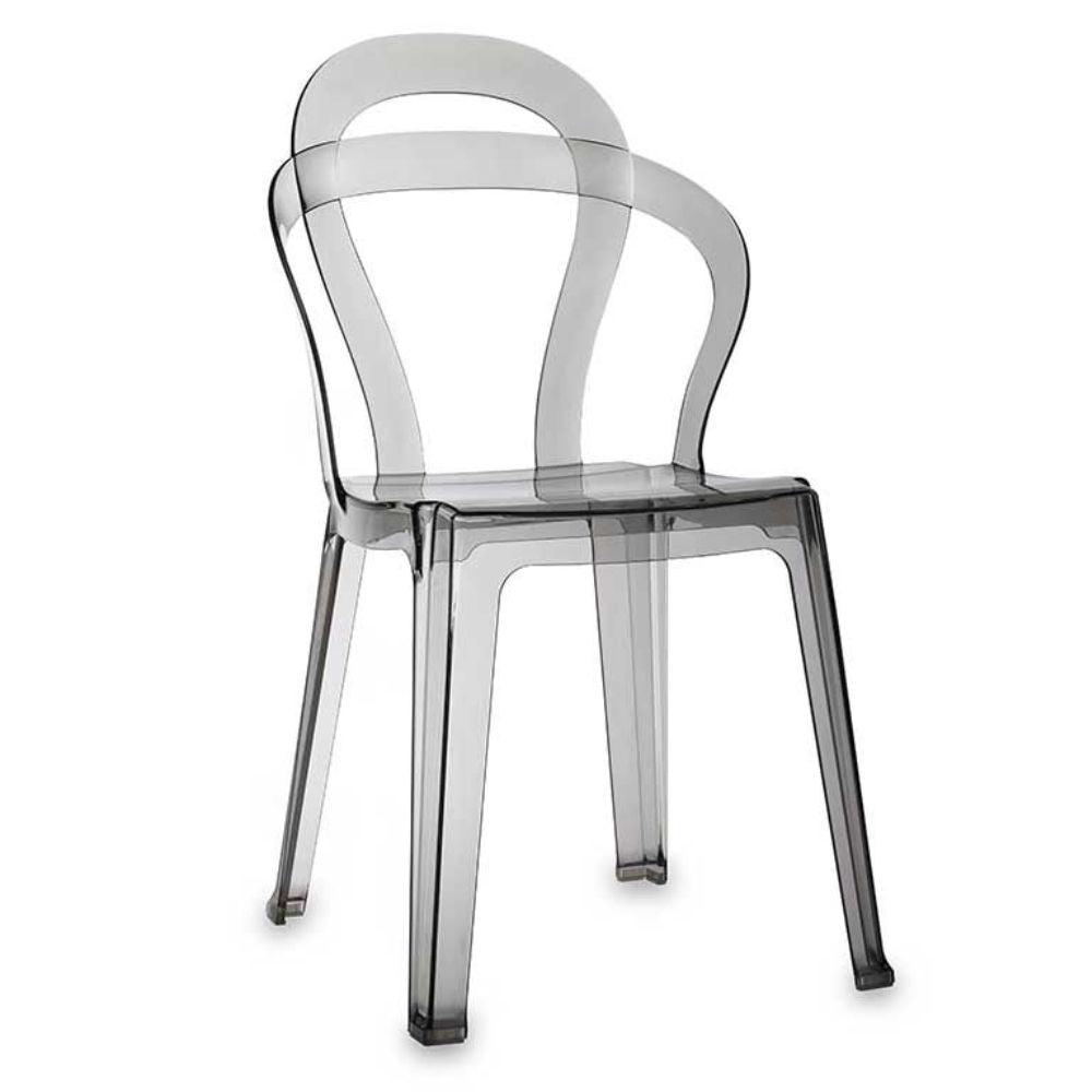 Labenze Silla Titi 155-08700 HUMO Policarbonato Transparente Traslucido Base 4 Puntas - 155-08700 HUMO - Labenze Outlet - NOGAL BEAT - Sillas