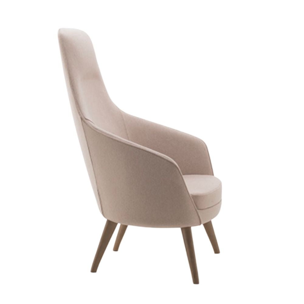 Labenze Sillon Nora Respaldo Alto Poliuretano Inyectado Tapizado Base Personalizable - 155-20250-000-TAP0 - Labenze - NOGAL BEAT -