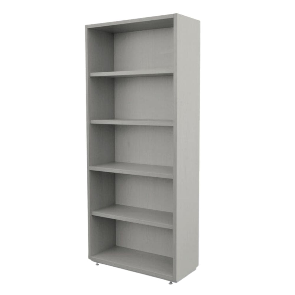 Librero abierto de oficina OFIK ELITE 215 de 4 entrepaños en chapa de madera y melamina.