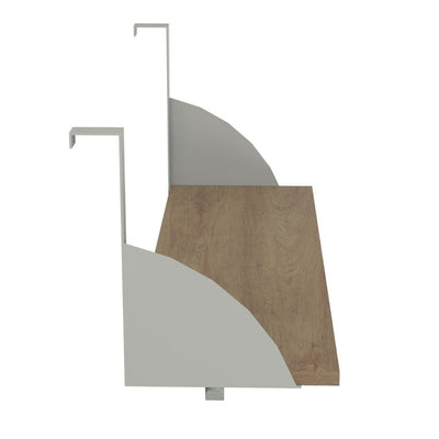 LIBRERO OFIK 242 | Librero Colgante Abierto 285 | Melamina | Lámina | Cantos Protegidos | Tubular Acero | Interior - 242 - OFIK - NOGAL BEAT - Librero