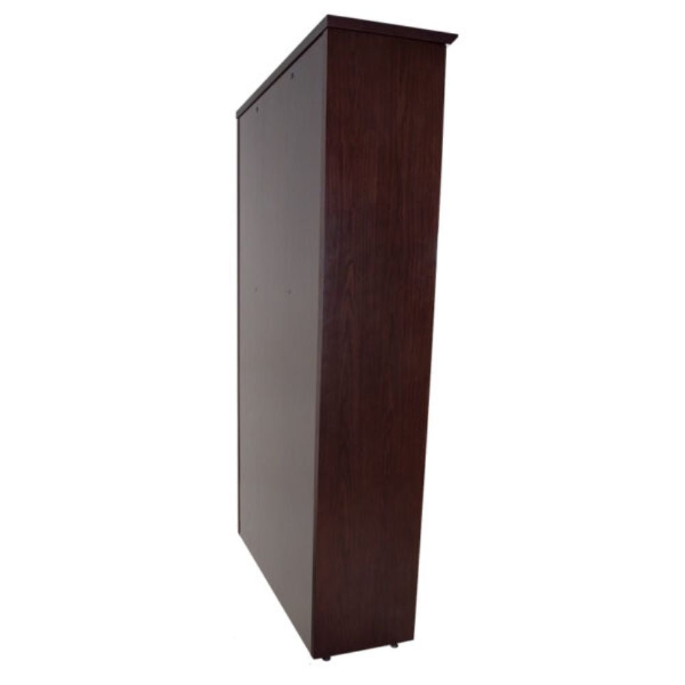 LIBRERO OFIK FILO 557 Librero Abierto de Piso | 97x35x177 |Chapa Walnut | Estructura Madera | Canto Daga | Panel Solido | Interior - 557 - OFIK - NOGAL BEAT - Librero
