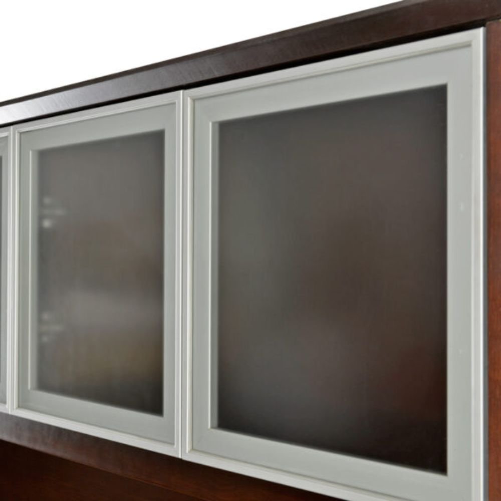 LIBRERO OFIK FILO 705 | Librero Sobre Credenza | Puertas Cristal | Chapa Walnut | Canto Daga | Estructura Madera | Puertas Aluminio | Cubiertas MDF | Interior - 705 - OFIK - NOGAL BEAT - Librero