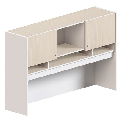 Librero sobre Credenza para Dirección - GEBESA KENZA - Frente 177 cm - Estructura de Aglomerado - GBK470177 - GEBESA - NOGAL BEAT - Librero