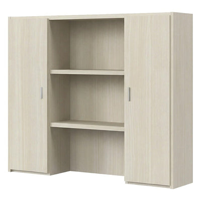 Librero sobre Credenza para Oficina - GEBESA PRIME - Frente 163 cm - 2 Puertas de Melamina - GBR478165 - GEBESA - NOGAL BEAT - Librero