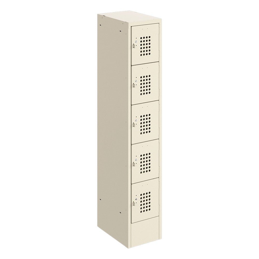 Locker Metálico para Gimnasio - GEBESA BRIK - Frente 30 cm - 5 Puertas - Fondo 30 cm - GAA7851267 - GEBESA - NOGAL BEAT - Archivero