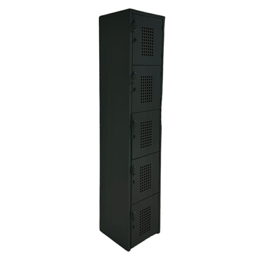 LOCKER OFIK 321 | Locker para Empresa | 5 Puertas | Perforado | Interior - OFK 321 - OFIK - NOGAL BEAT - Mobiliario
