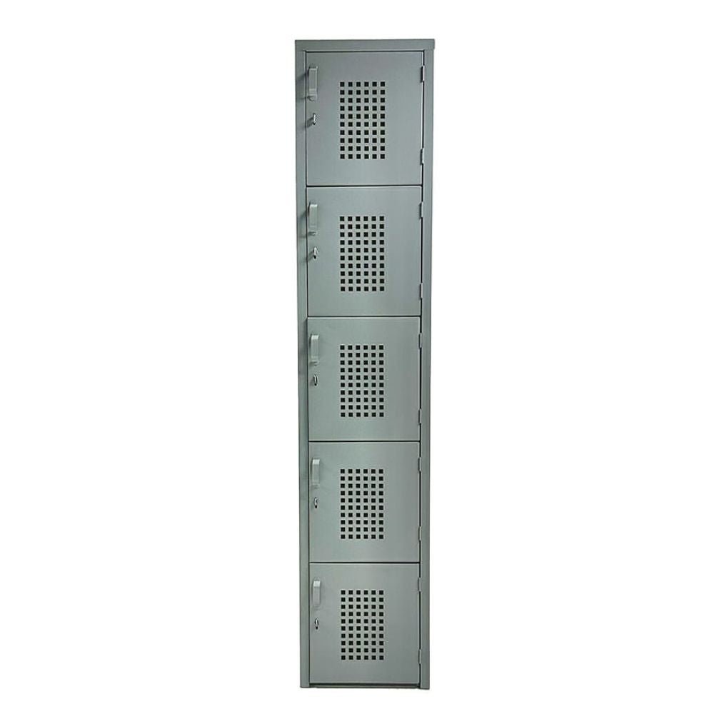 LOCKER OFIK 321 | Locker para Empresa | 5 Puertas | Perforado | Interior - OFK 321 - OFIK - NOGAL BEAT - Mobiliario